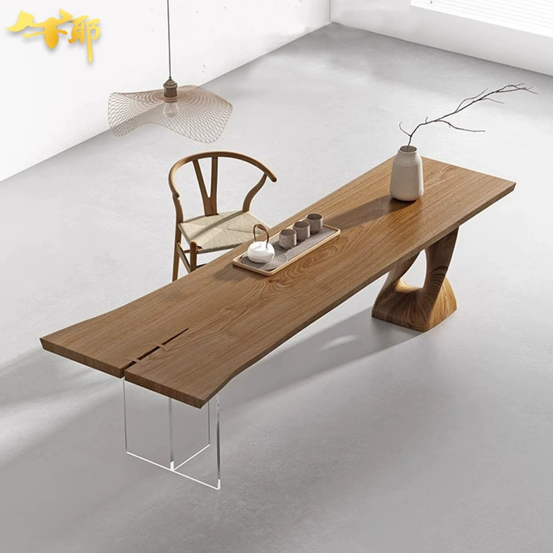 Ветер из массива дерева пень подвешенный чайный стол из бревен