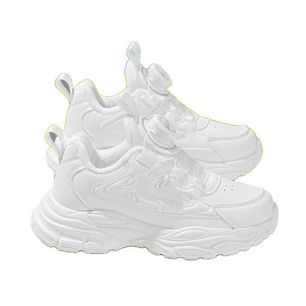 White children's fashionable white sneakers for boys for students