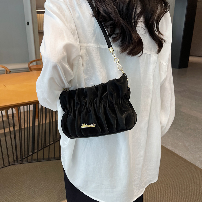 Korean Fashion Large Capacity Pleated Armpit Bag