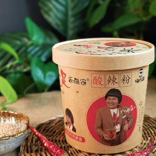 Hi Chi Famous Sichuan Spicy and Sour Glass Noodles (12 Buckets per Box, Sweet Potato Flour, Snail Noodles, Leisure Snacks, Convenient Quick Meals, Nighttime Snacks)