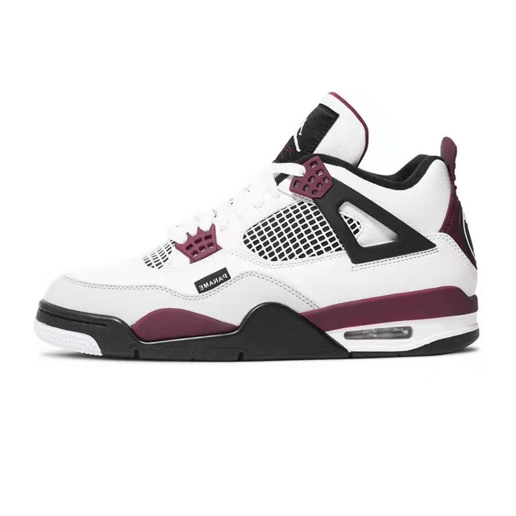 AJ4 negro negro negro rojo pequeño blanco cemento negro gato airbag zapatos de baloncesto Joe4 antideslizante zapatos de hombre y mujer zapatos deportivos transfronterizos image 29