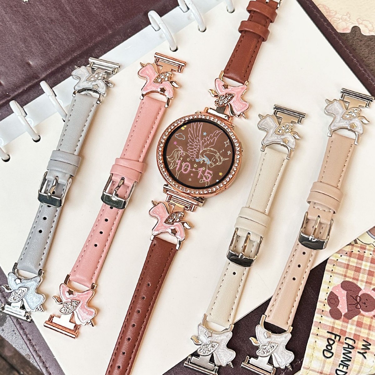 Suitable for Huawei Watch Gt6 Strap Gt4 Unicorn Leather Watch5 Women's Small Waist 18mm Replacement Wrist Strap