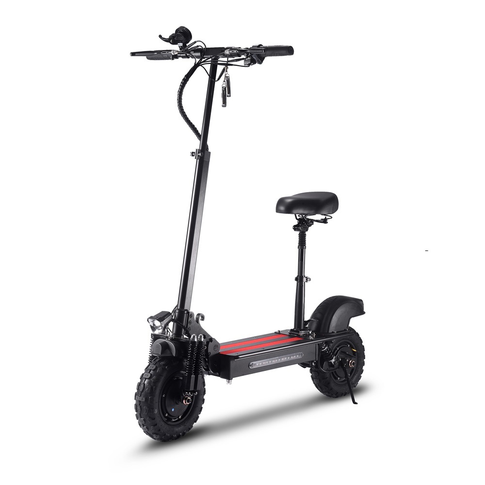11inch Integrated Aluminum Alloy Driving Folding Electric Scooter Lithium Battery Adult Dual Drive Battery Scooter Dual Motor