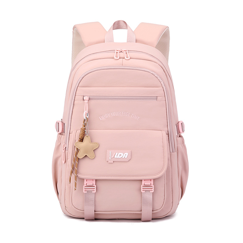 Mochila de escolares fresca y simple, mochila de hombro de alta capacidad, mochila de ocio para mujeres.