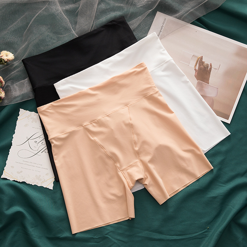 Ice silk breathable safety pants summer anti-exposure women's leggings worn inside and outside women's underwear high waist tummy control