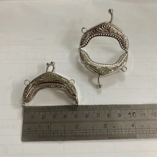 厂家新款订制 5cm半圆压花口金小尺寸钱包铁夹手袋