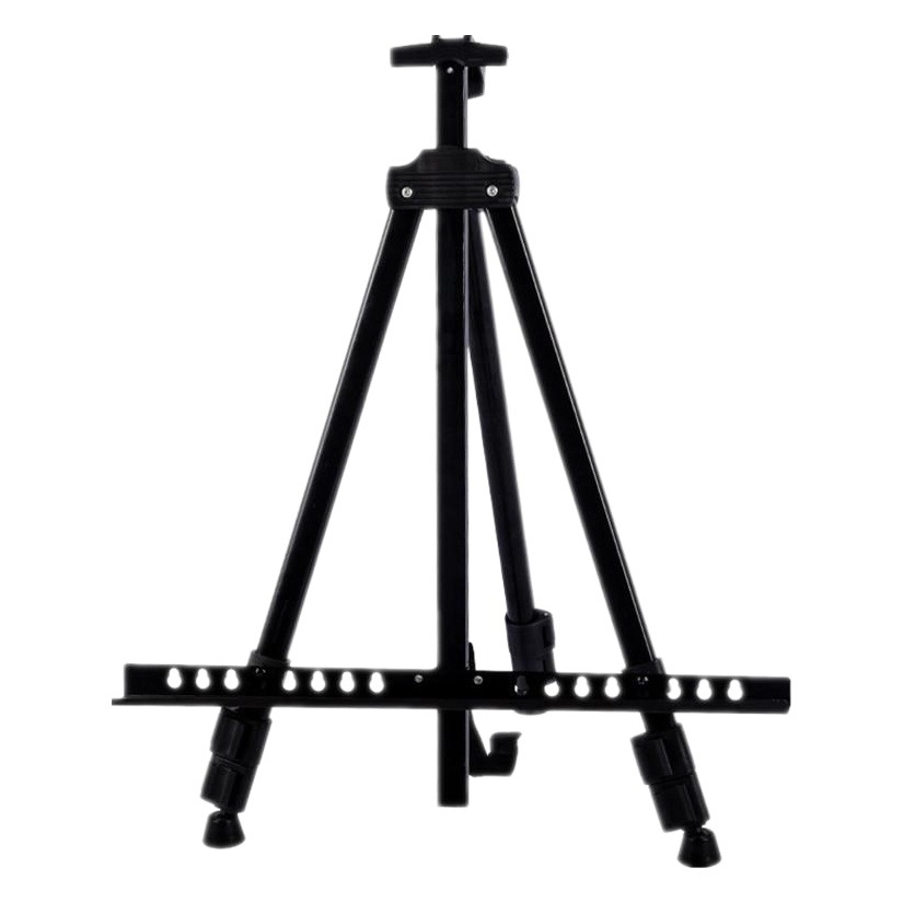 Metal plegable hierro caballete triángulo caballete negro bosquejo arte pequeño caballete de los niños publicidad soporte