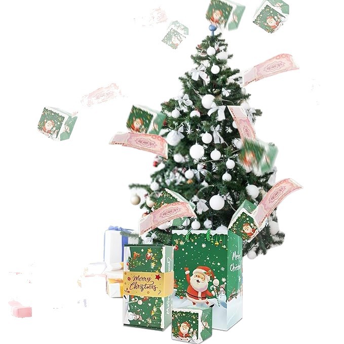 Caja de Regalo Rebotable de Papel Plegable para Cumpleaños y Fiestas