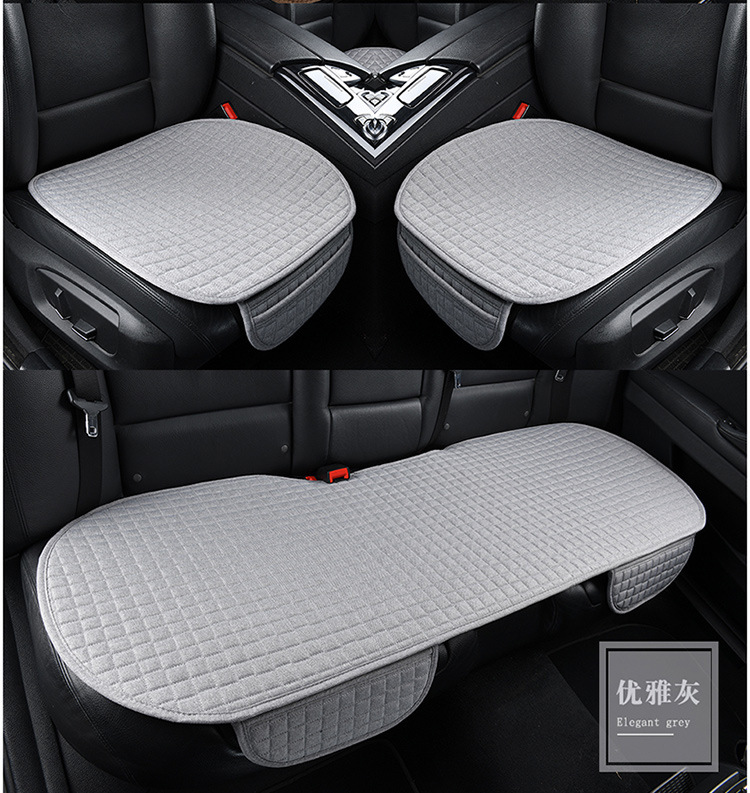 車用クッションリネン滑り止め3点セットシートクッション|undefined