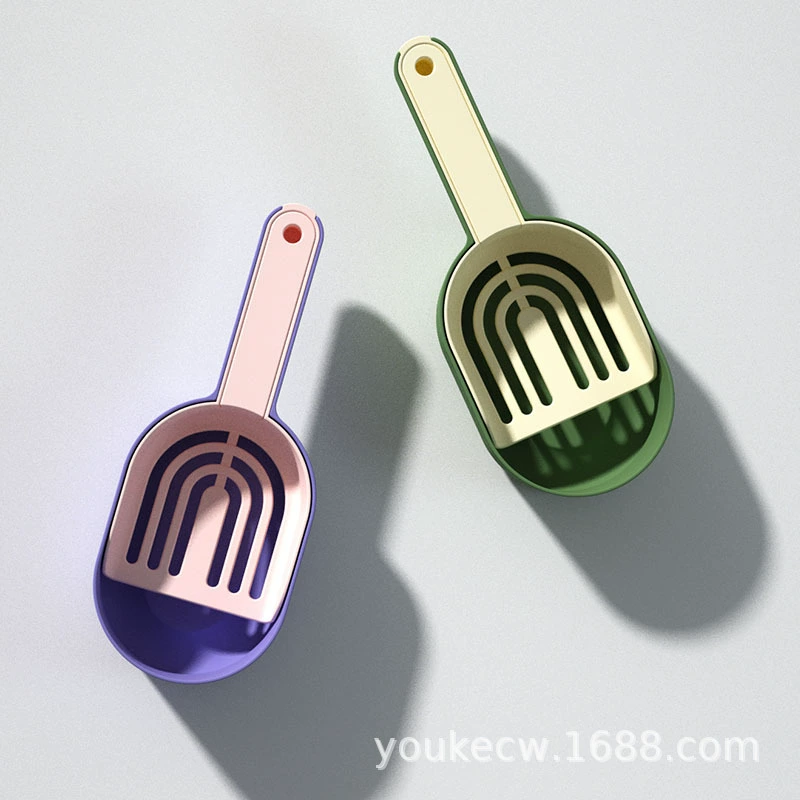 Многофункциональная пластиковая Лопата для кошачьих туалетов контрастного цвета Совок тофу бар комбинация лопаты для кошачьих туалетов