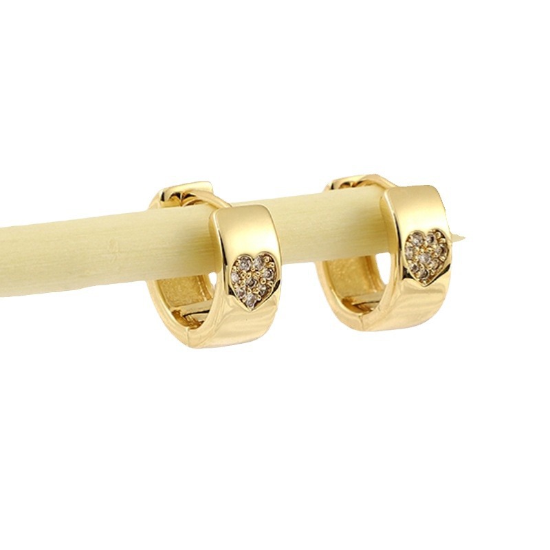 Copper fashionable sophisticated elegant stone inlay with zircon…