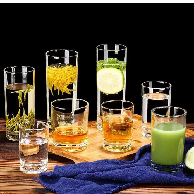 Straight rings, clear water glass, increased thickness