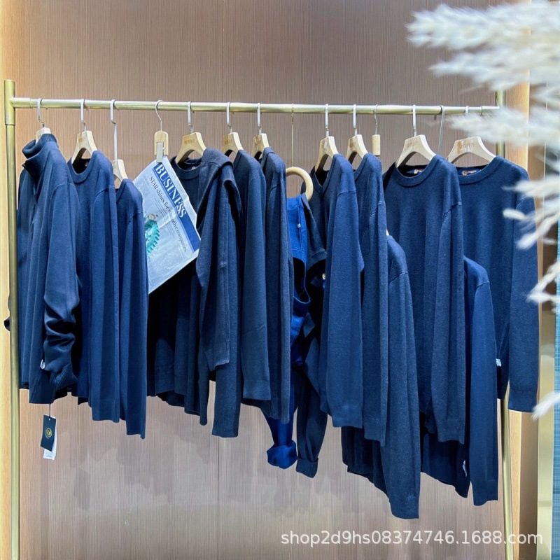 大牌专柜撤柜羊绒衫男士高端秋冬休闲衬衫走份实体店直播拿货货源