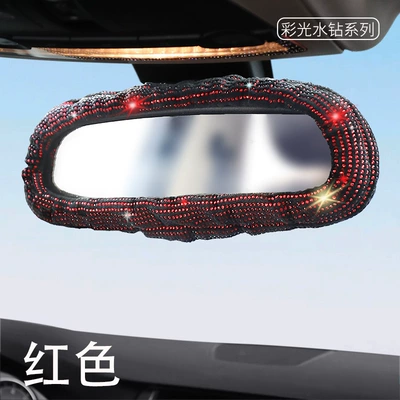 Armrest box pad: Cross-Border Exclusive Manufacturer Direct Sales - red-diamond-rearview-mirror-cover
