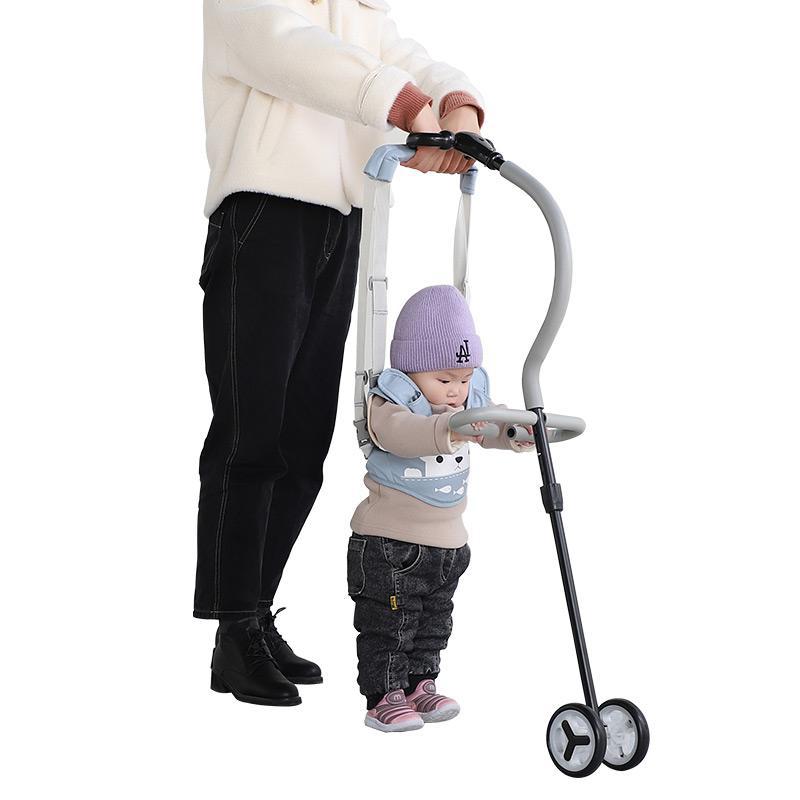 宝宝带娃牵引双手婴儿防摔学步带杆护腰辅助婴幼儿扶着学走路