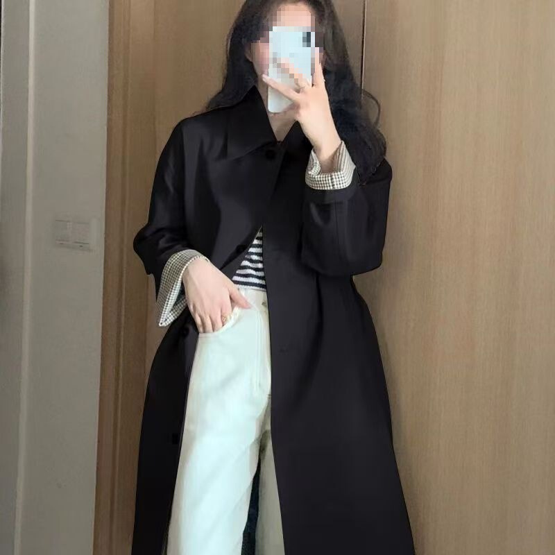 新品2025中长款风衣外套女2025年新款早春秋小个子感超好看韩系|undefined