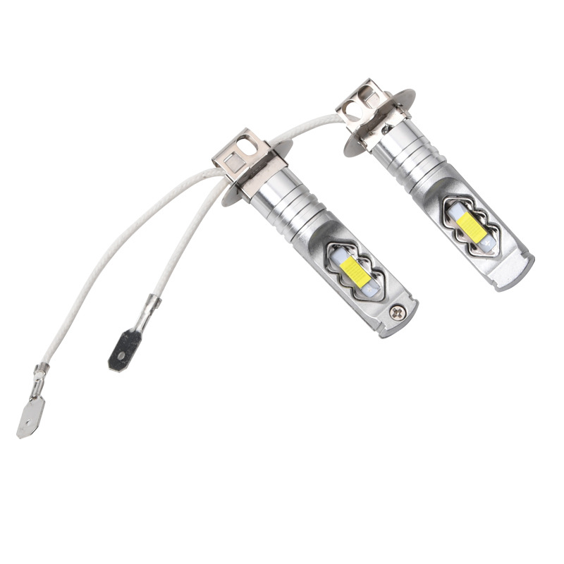Lámpara de niebla transfronteriza H3 luz blanca resaltada decodificación CSP 3570 lámpara de niebla de automóvil LED lámpara de niebla azul hielo luz dorada