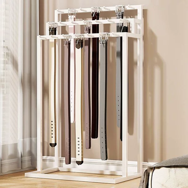 Floor-standing belt storage rack, large-capacity belt organizer, clothing store belt display, multi-layer tie display rack