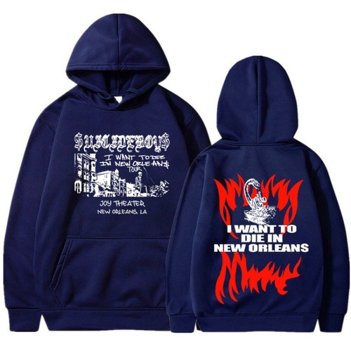 uicideboy$ Hoodie Suicide Boys I Want To Die In Loose Fit European and American Version