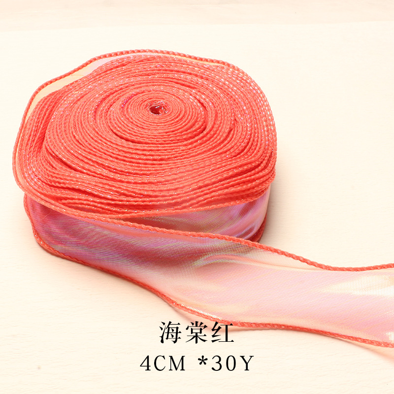Fábrica al por mayor de hilo sin núcleo cinta de cola de pescado cinta flor material de embalaje colorido ramo cinta material de la cinta