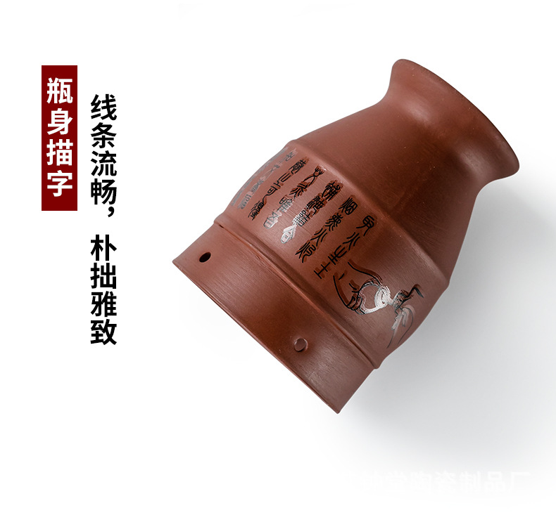 Aizhongtang Ceramic Moxibustion Jar with Gua Sha Massage Function Purple Clay Portable Home Warming Device in use