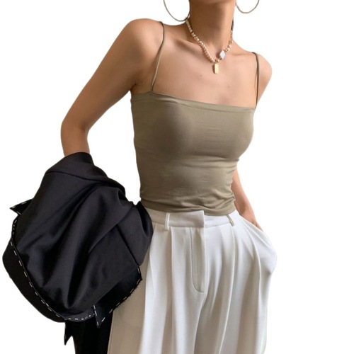 1806 fixed cup beautiful back suspender vest with inner and outer wear without steel ring base seamless tube top lingerie integrated women
