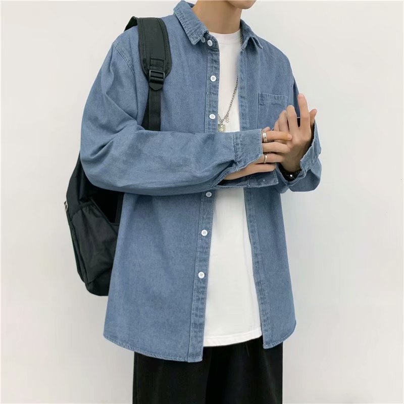 Chemise ample à manches longues pour homme, tendance printemps et automne, veste décontractée cool_voghion.com