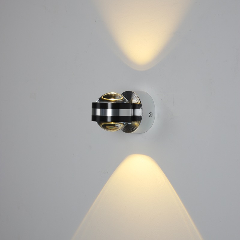 Lámpara de pared de doble cabeza simple pasillo Lámpara decorativa de pared LED lámpara de noche lámpara de dormitorio lámpara de aluminio lámpara de interior creativa abierta
