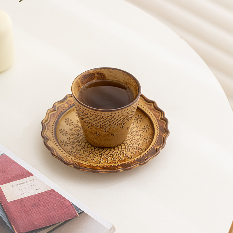 日式陶瓷手握杯创意拉花杯咖啡杯家用澳白杯猪口杯咖啡杯小众设计|undefined