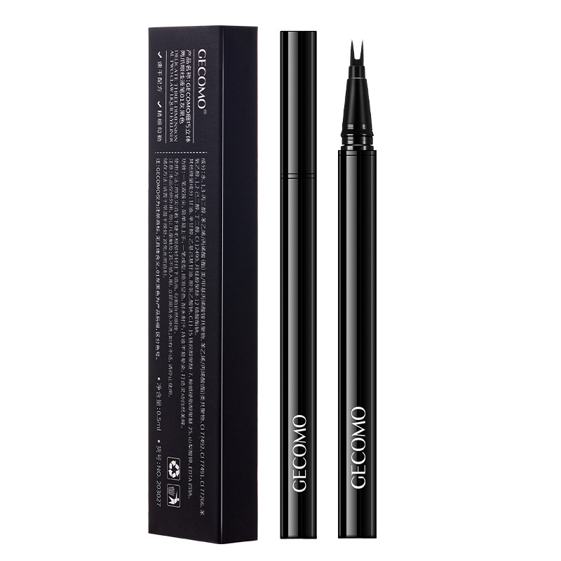 GECOMO fina tridimensional pluma delineador de Ojos de dos garras doble garra extremadamente delgada pluma delineador de pestañas inferior 0.005mm