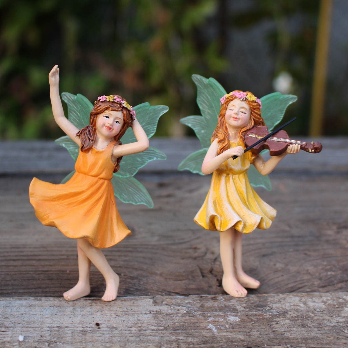 Outdoor Garden Flower Fairy Plug-in Resin Decoration Outdoor Yard Villa Homestay Courtyard Balcony Layout Flower Fairy