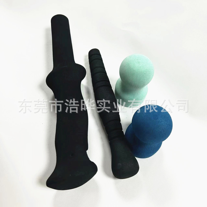 厂家55度高密度eva套管手柄 双色沟槽指印海绵胶套 nbr橡胶发泡管