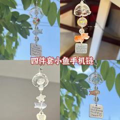 夢幻金魚風鈴携帯ケースカード帳ストラップccdカメラアクセサリーdiy創意手ストラップ
