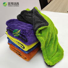 跨境双面双色小辫子擦车毛巾加厚加捻布收水辫子布洗车专用毛巾