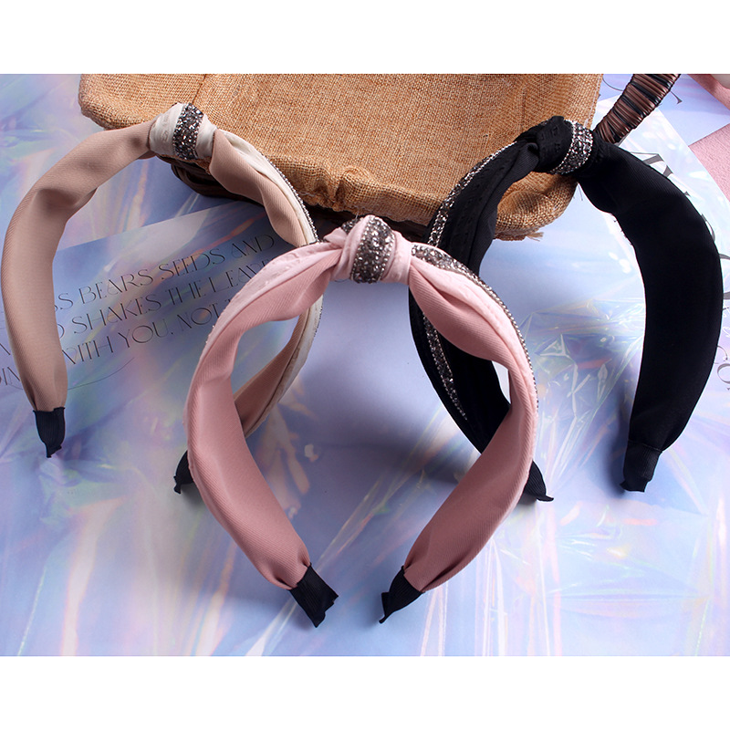 Randigt pannband, minimalistiskt hårtillbehör för flickor, ny high-end, klassisk och mångsidig, bredbrättad pannband för utomhusbruk_voghion.com