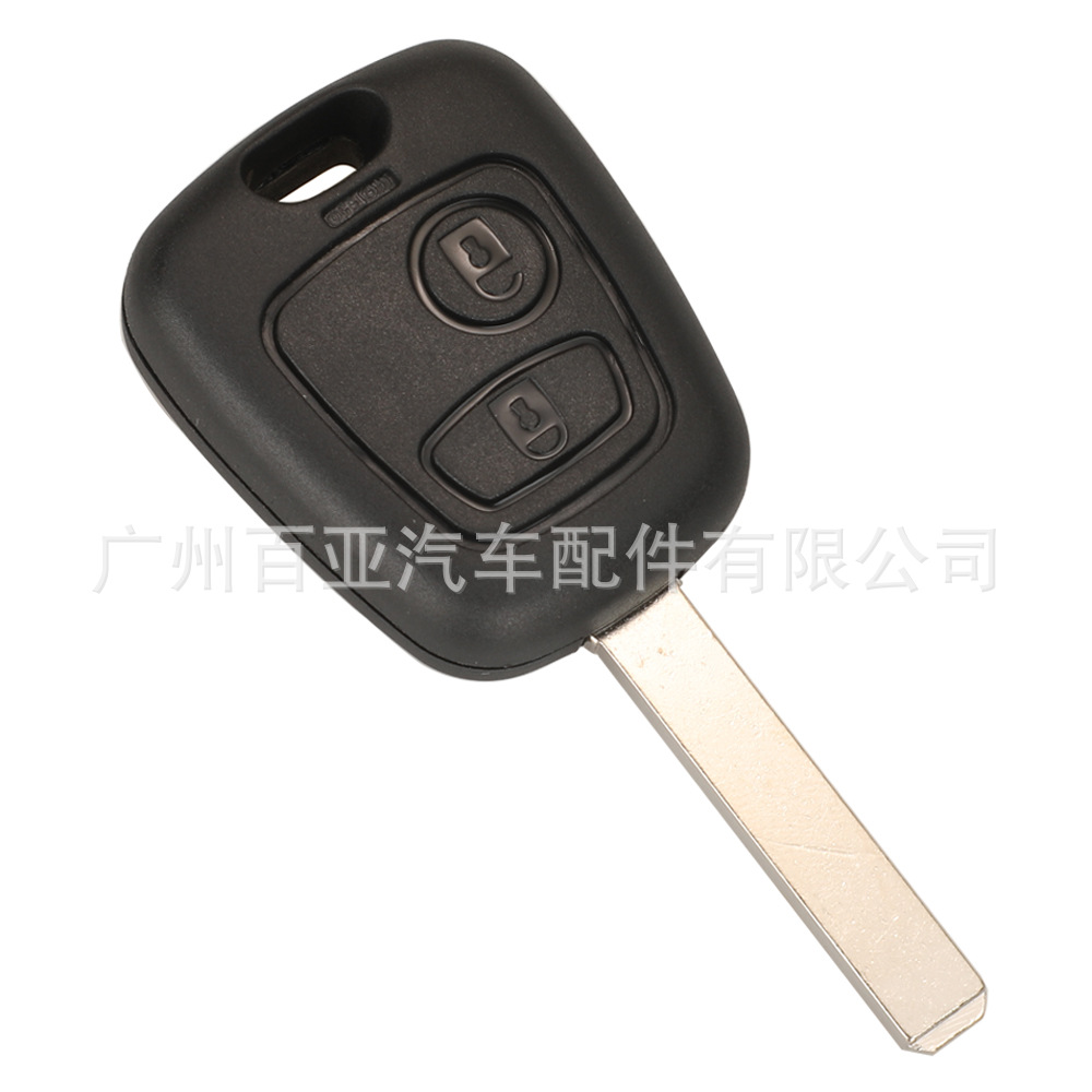 Suitable for 2 key Peugeot Citroen straight plate remote control car key 433MHz electronic chip ID46