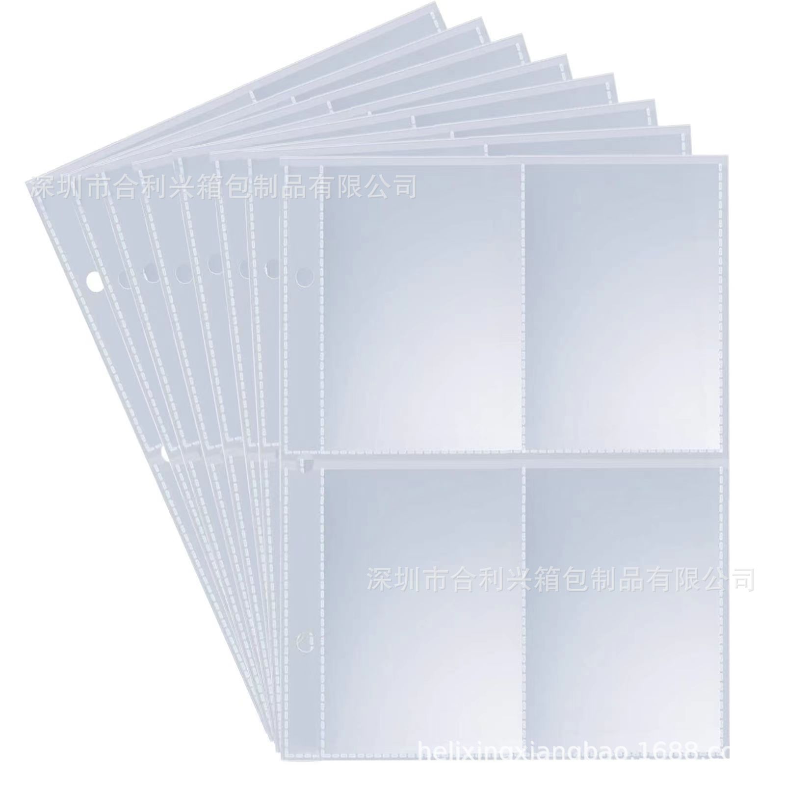 Página de trabajo vertical transparente de 3 orificios de cuatro cuadrados