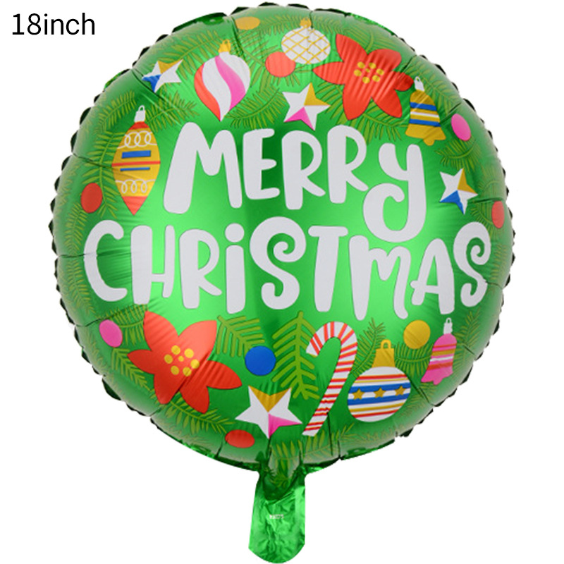 18 pulgadas película de aluminio bola bola globo de Navidad dibujos animados tema de hielo y nieve fiesta noche de Navidad papel de aluminio globo decoración