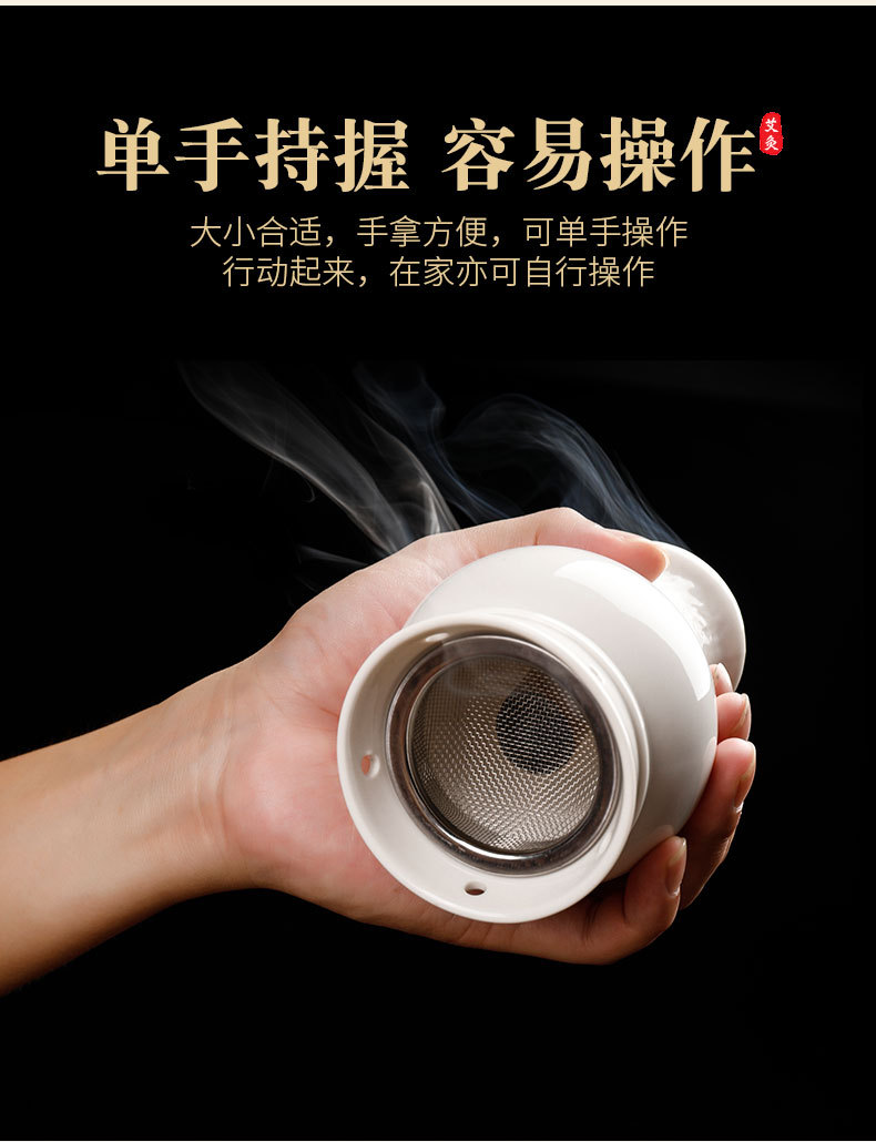 Ceramic Jade Pot Moxibustion Jar with Gua Sha Cup Portable Warm Therapy Device for Home Spa Wellness key features