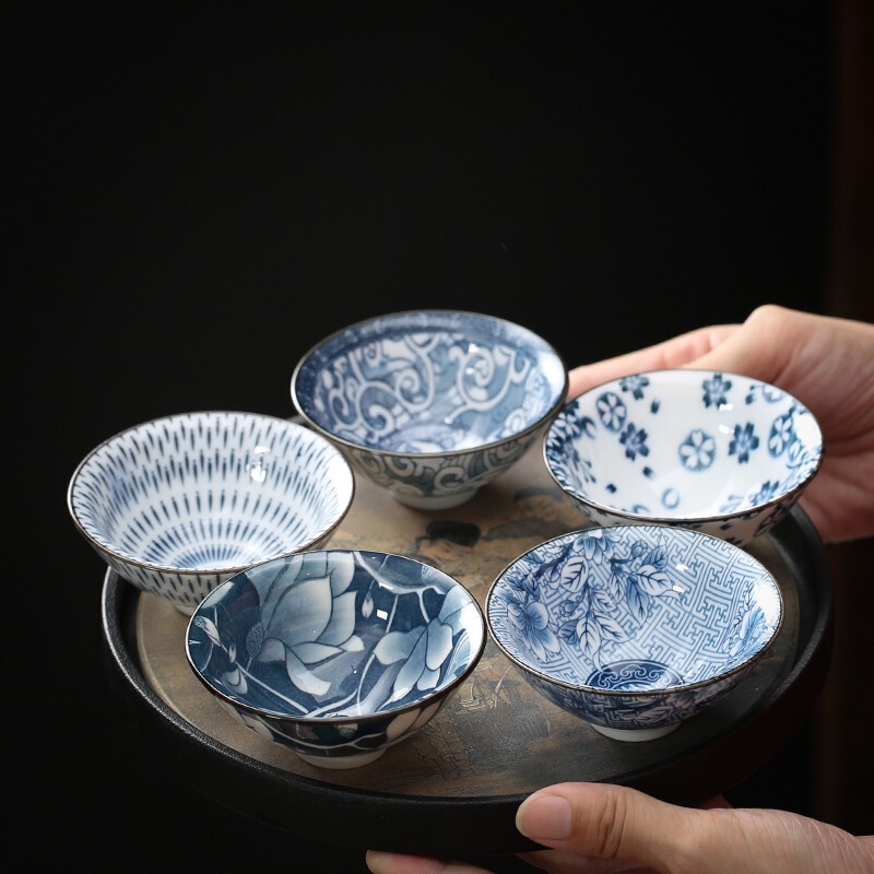 Dehua vintage blue and white porcelain bucket Cup personal Single Cup household tea cup wholesale business gift gift gift Dehua vintage blue and white porcelain bucket Cup personal Single Cup household tea cup wholesale business gift gift gift