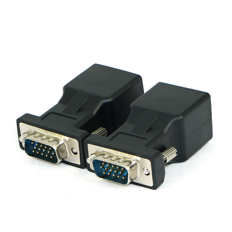 Усилитель сигнала VGA-удлинитель, VGA в RJ45 через сеть, сетевой ретранслятор сигнала, удлинение до 20 метров
