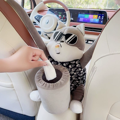 Car tissue box/set: famous dog doll car multifunctional