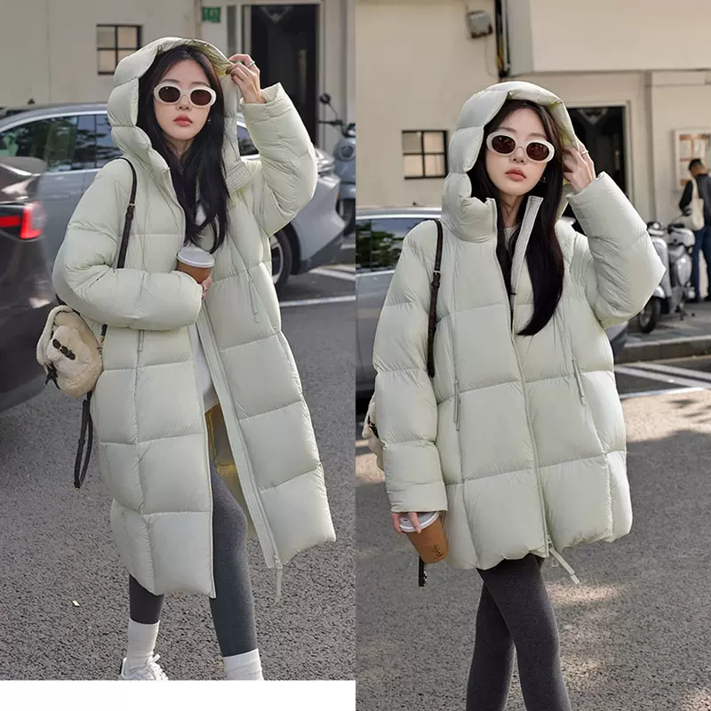 羽绒服女款秋冬新款高级感连帽90白鸭绒羽绒服加厚保暖羽绒服外套