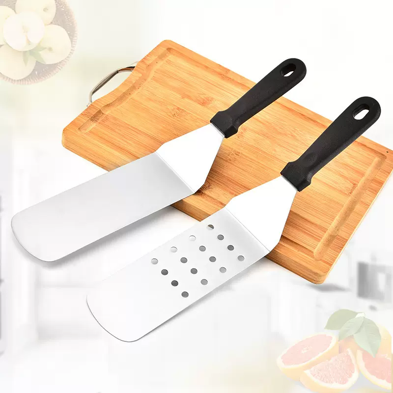 不锈钢煎铲漏铲加长披萨铲牛排烹饪铲子煎鱼铲厨房用具烤箱适用