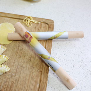 Wooden rolling pin household dumpling skin small kitchen gadgets thickened pressure stick non-stick baking tools wholesale
