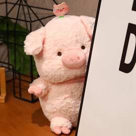 软萌PU猪毛绒玩具羊羔绒粉猪公仔儿童生日礼物猪猪毛绒玩偶
