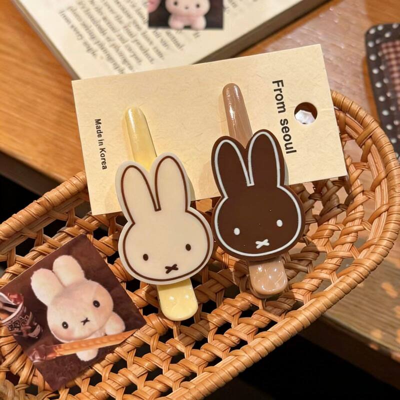 Cute Coffee-Colored Miffy Rabbit Duckbill Cartoon Sweet Girl Side Hair Clip Rabbit Bangs Hair Accessory Bangs Clip Cute Coffee-Colored Miffy Rabbit Duckbill Cartoon Sweet Girl Side Hair Clip Rabbit Bangs Hair Accessory Bangs Clip