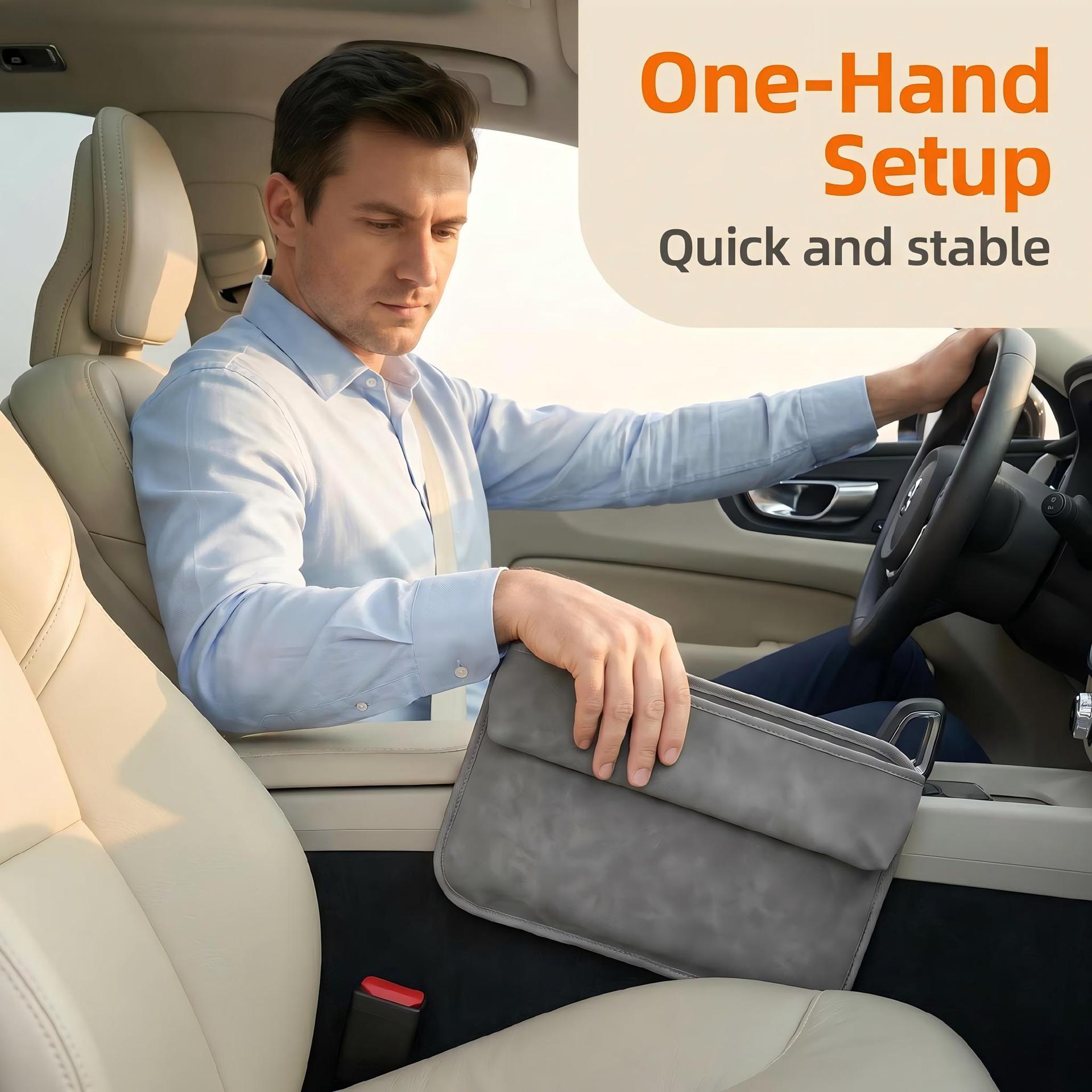 Car-Mounted Small Table, Lap Table, Multifunctional Car Dining Table, Laptop Table, Seat Gap Storage Box