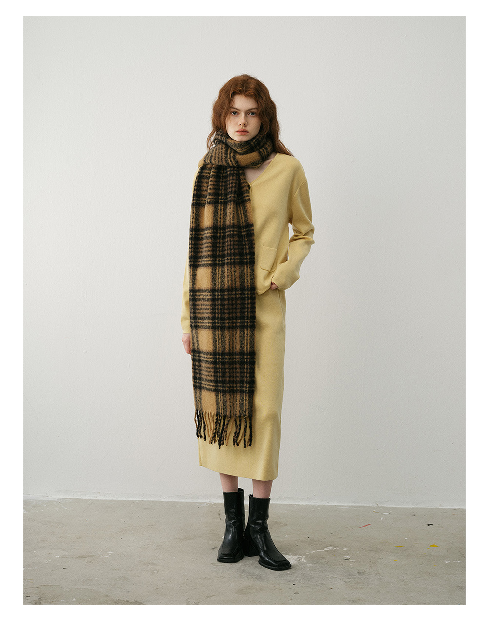 Designer Retro scarf Classic camel Meradeg cashmere scarf women's winter soft oversized shawl_voghion.com