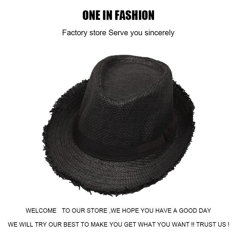 Beach Hat Parent Child Style Paper Straw Printed Hat Sunshade Summer And Autumn Sun Hat Outdoor Beach Straw Hat British Hat_voghion.com